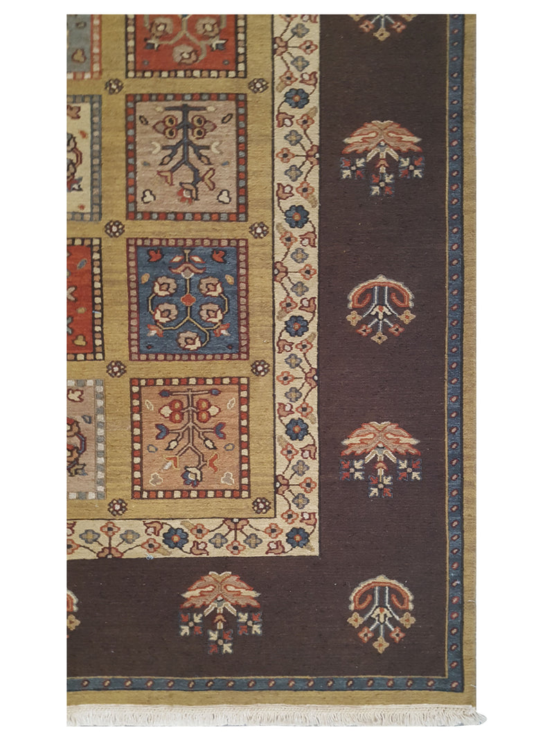 Pacific Summak 17338 Gold Brown Traditional Hand Knotted Rug