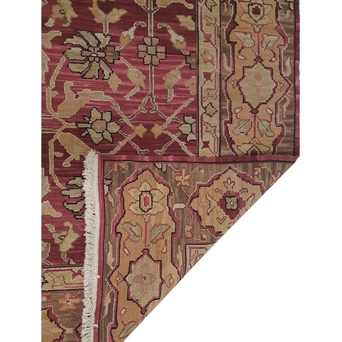 Pacific Summak 17340 Rust Beige Traditional Hand Knotted Rug