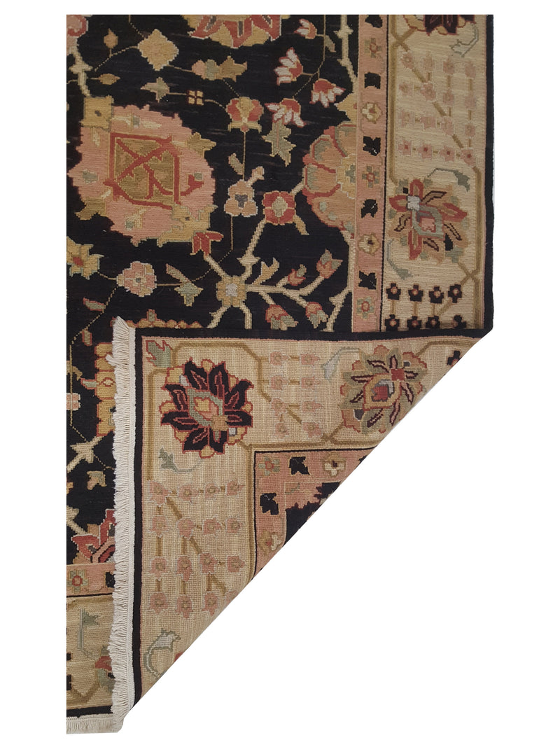 Pacific Summak 17341 Black Beige Traditional Hand Knotted Rug