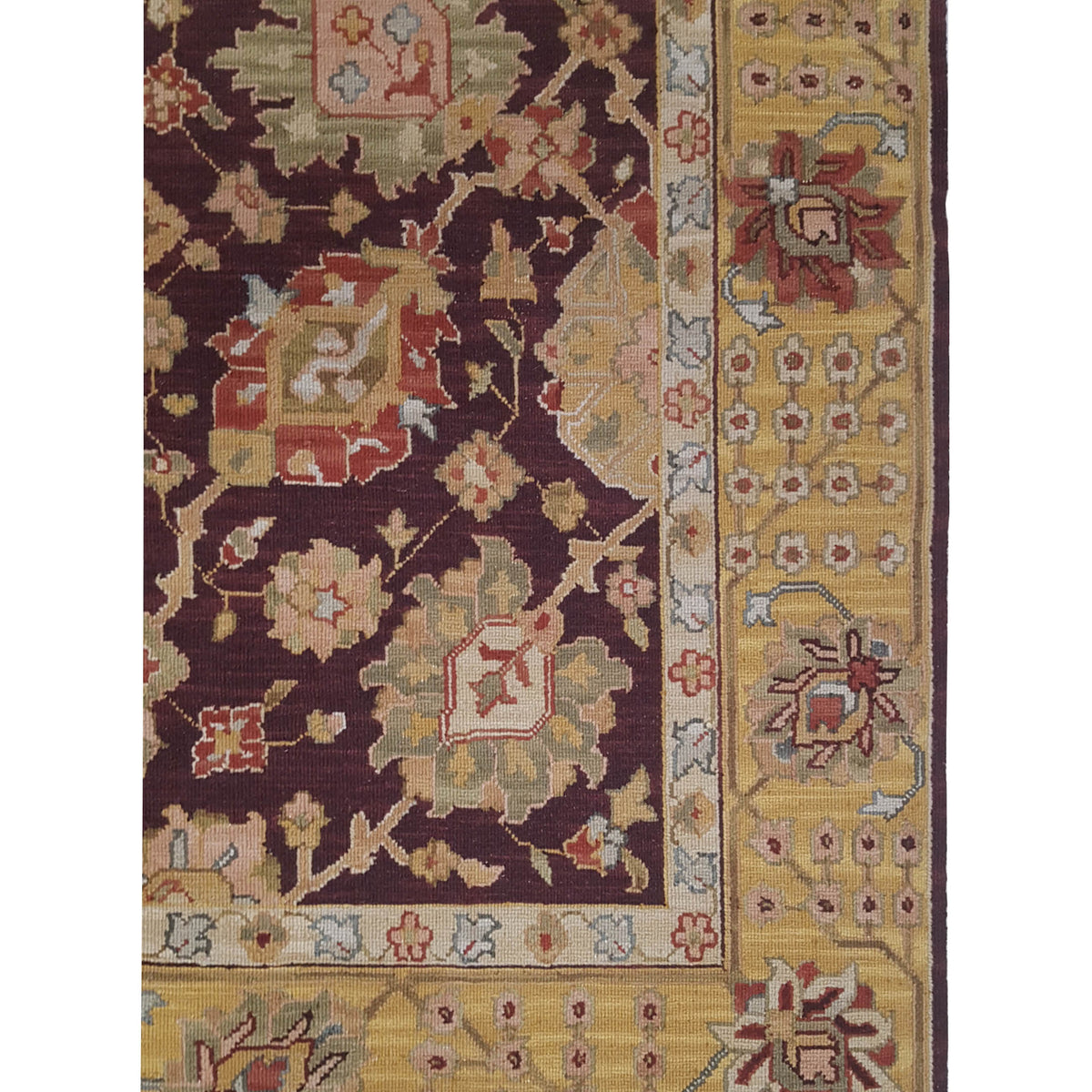 Pacific Summak 17342 Burgundy Gold Traditional Hand Knotted Rug