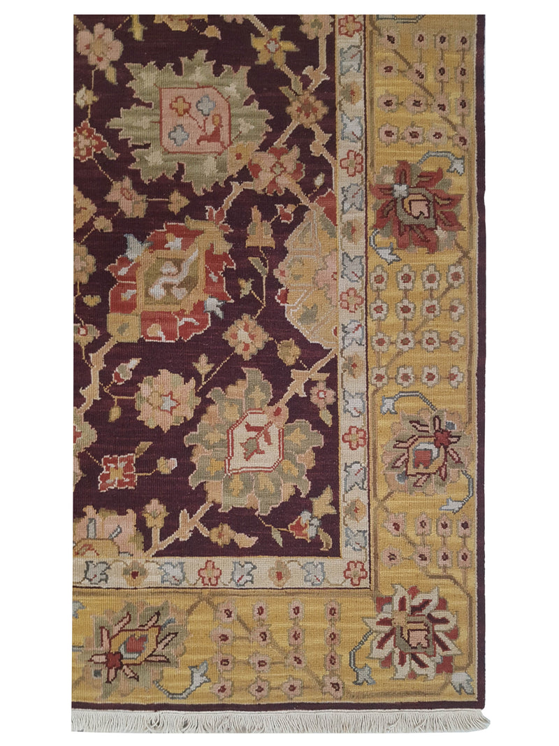 Pacific Summak 17342 Burgundy Gold Traditional Hand Knotted Rug