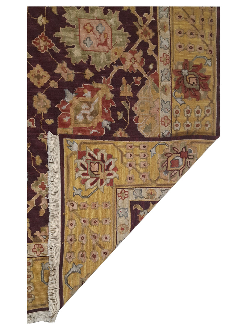 Pacific Summak 17342 Burgundy Gold Traditional Hand Knotted Rug