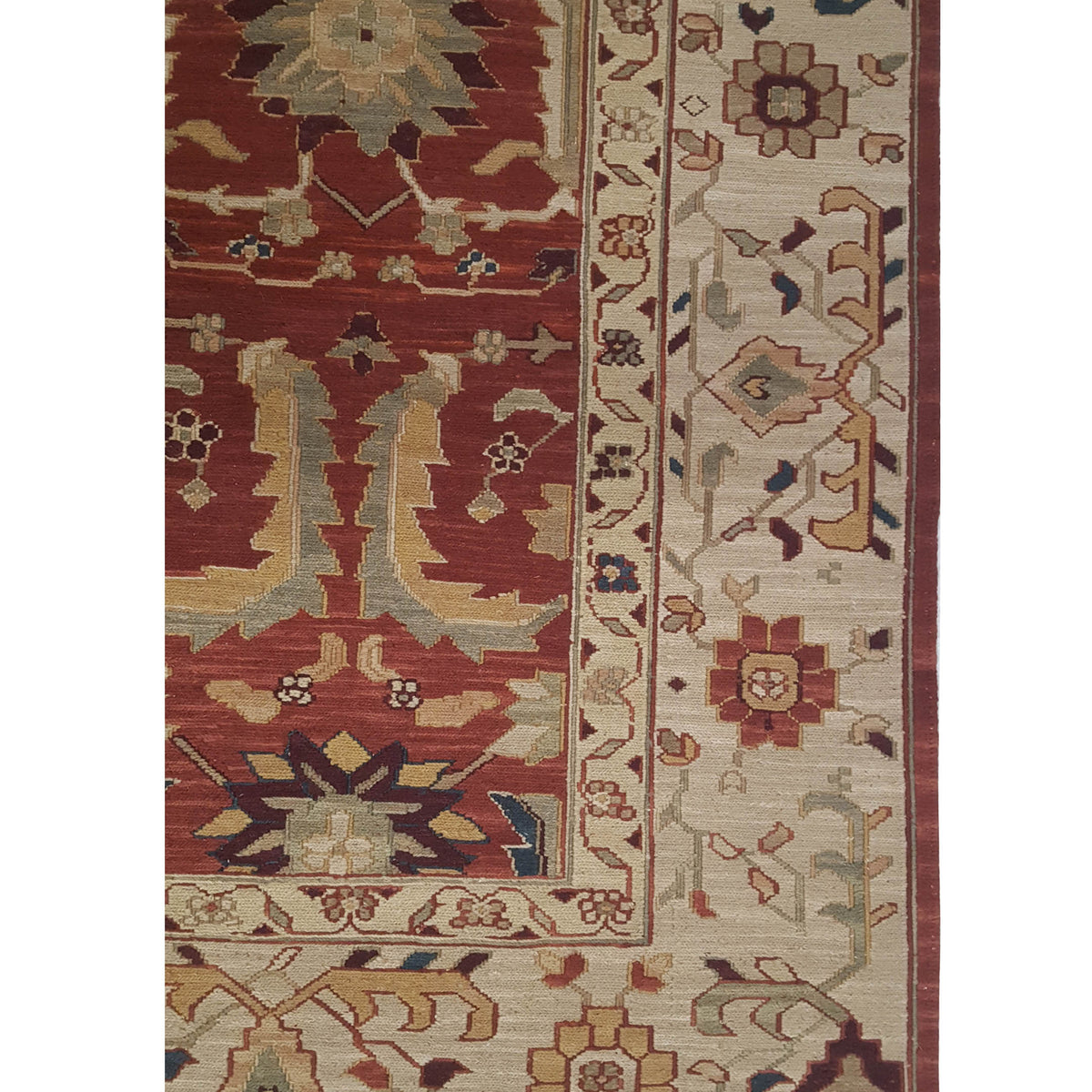 Pacific Summak 17343 Burgundy Ivory Traditional Hand Knotted Rug