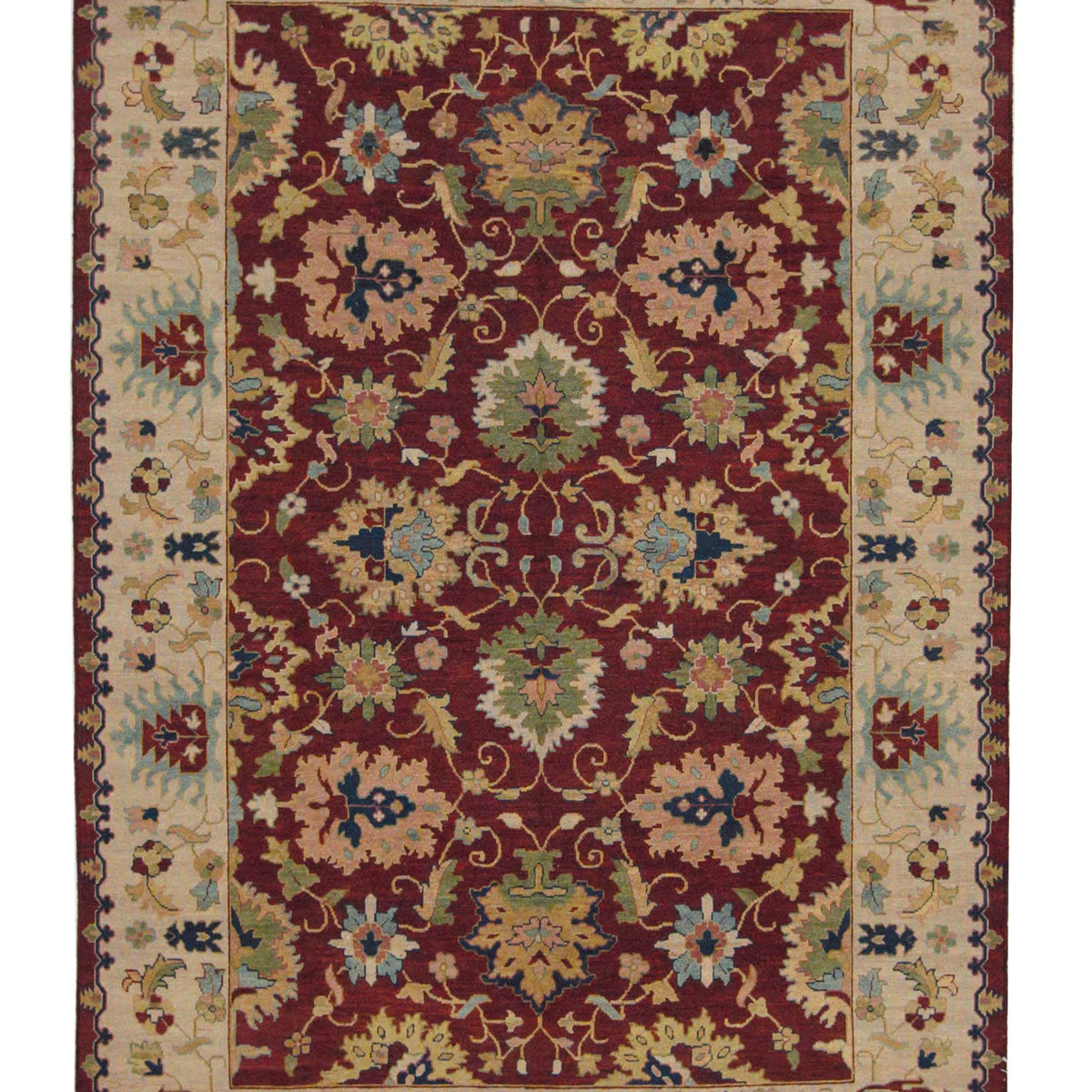 Pacific Summak  Burgundy Ivory Traditional