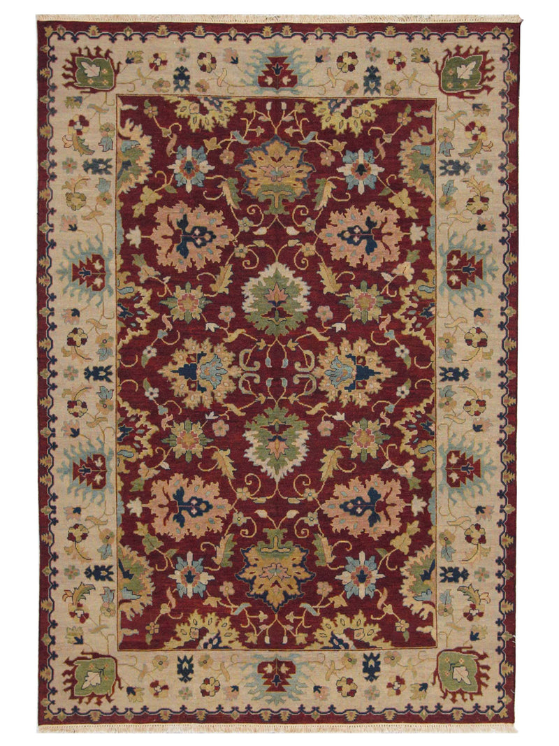 Pacific Summak  Burgundy Ivory Traditional