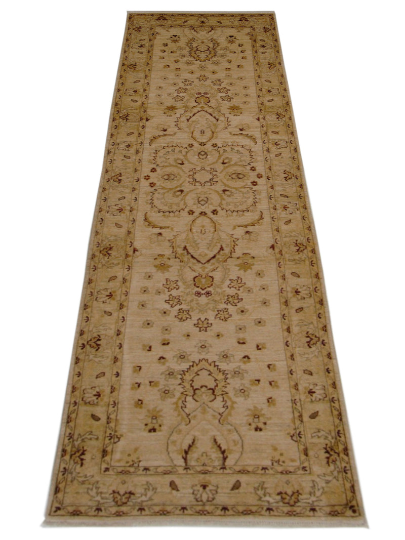 Pacific Ziegler 17349 Ivory Beige Transitional Hand Knotted Rug