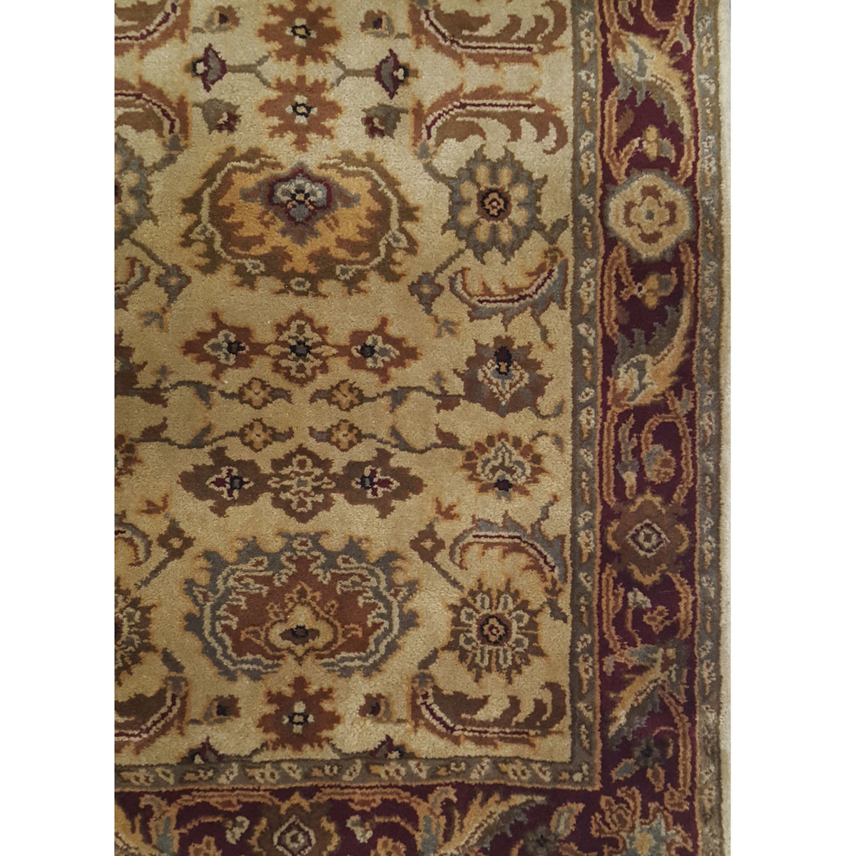 Pacific Royal 17356 Beige Burgundy Traditional Hand Knotted Rug