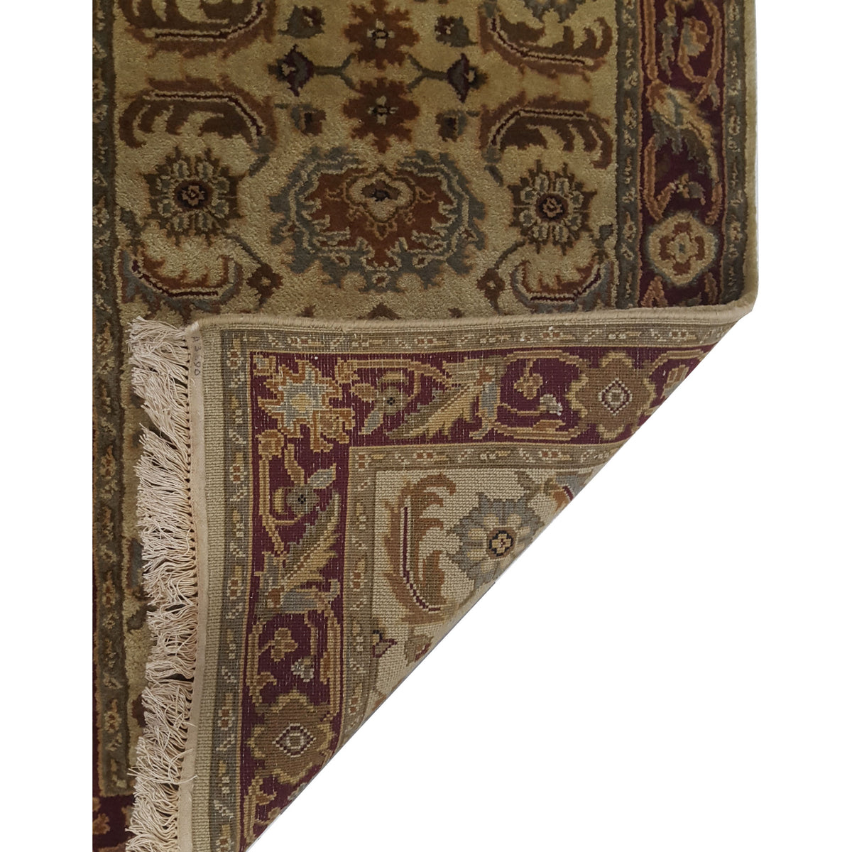 Pacific Royal 17356 Beige Burgundy Traditional Hand Knotted Rug