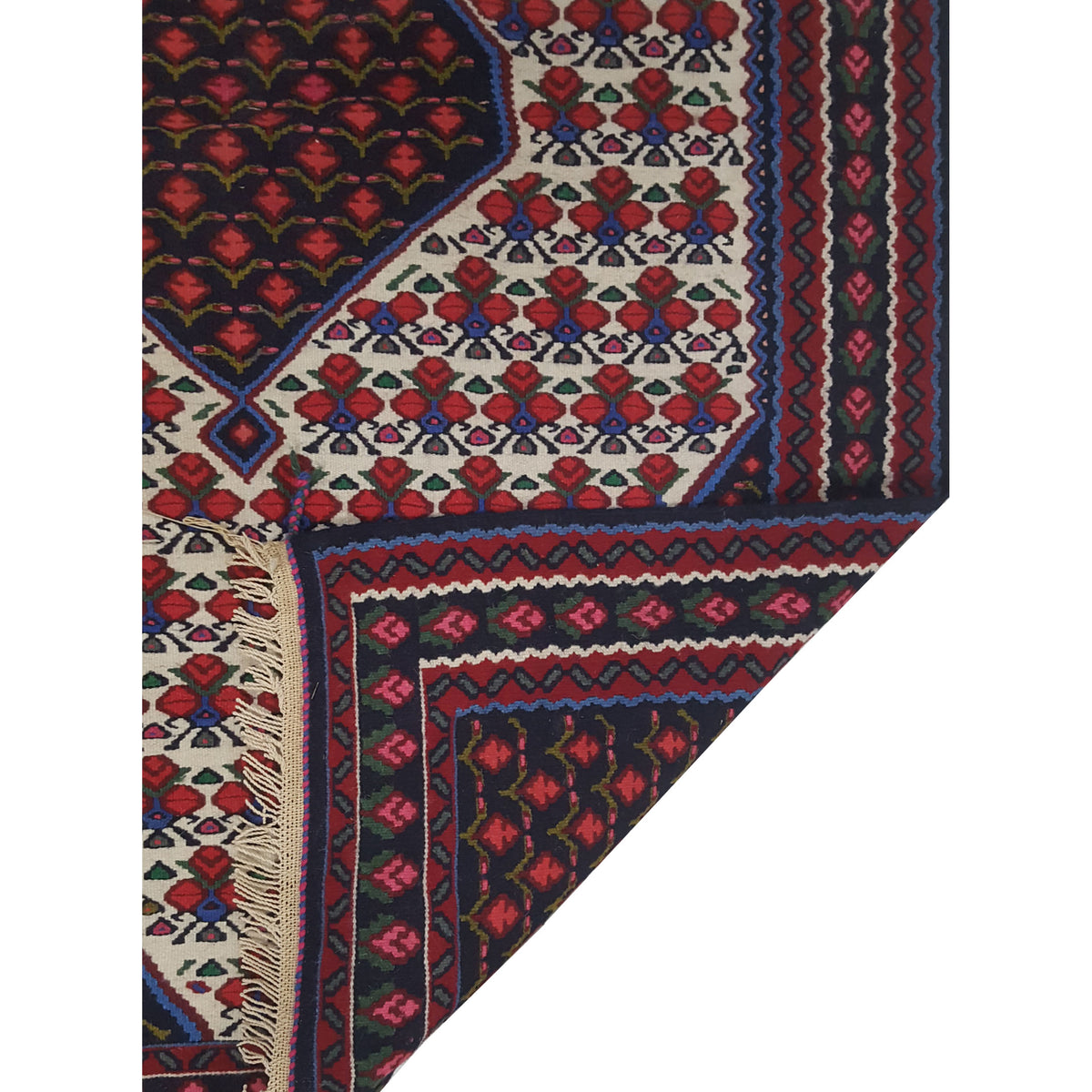 Pacific Summak 17360 Ivory Black Traditional Hand Knotted Rug