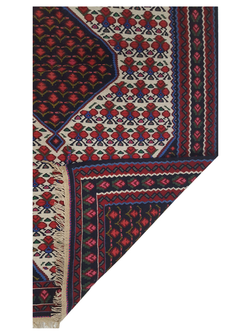 Pacific Summak 17360 Ivory Black Traditional Hand Knotted Rug