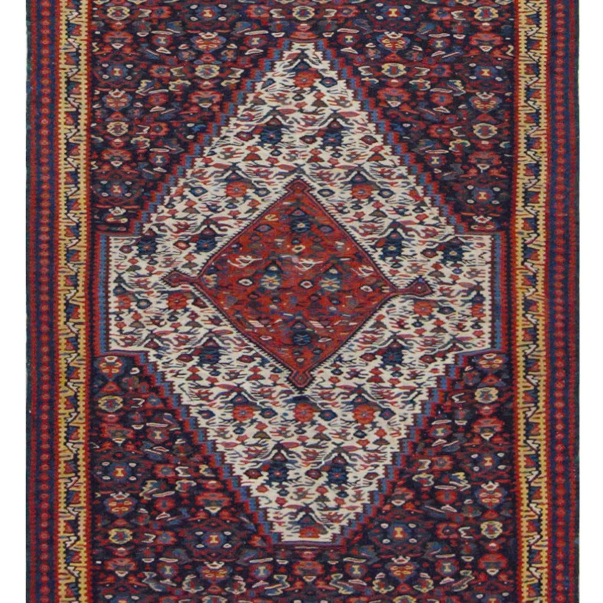 Pacific Senneh   Blue Gold Kilim