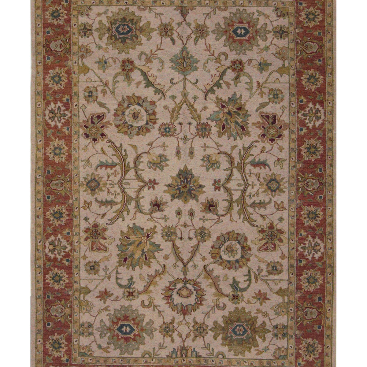 Pacific Summak  Beige Burgundy Traditional