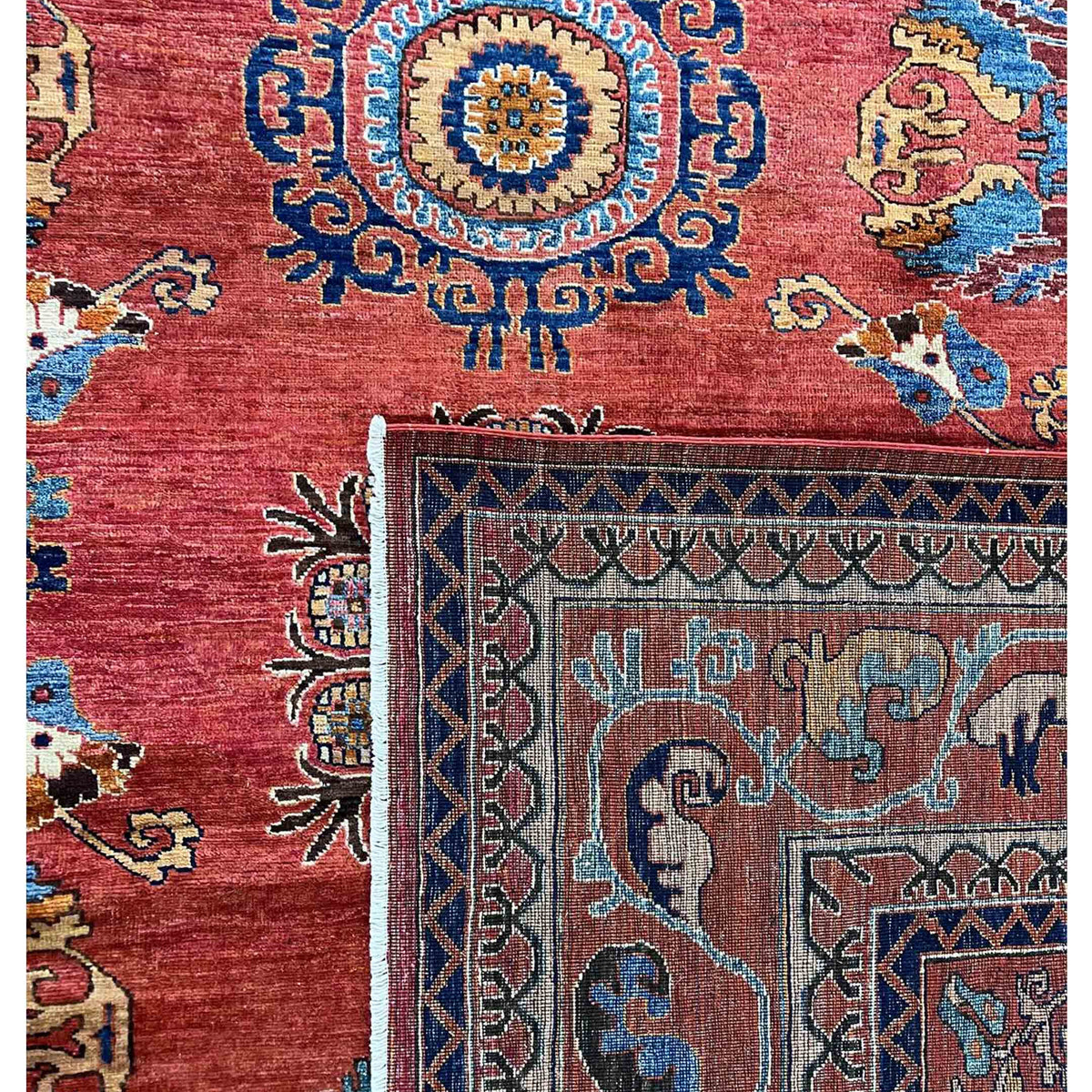 Pacific Humna 17367 Rust Red Traditional Hand Knotted Rug