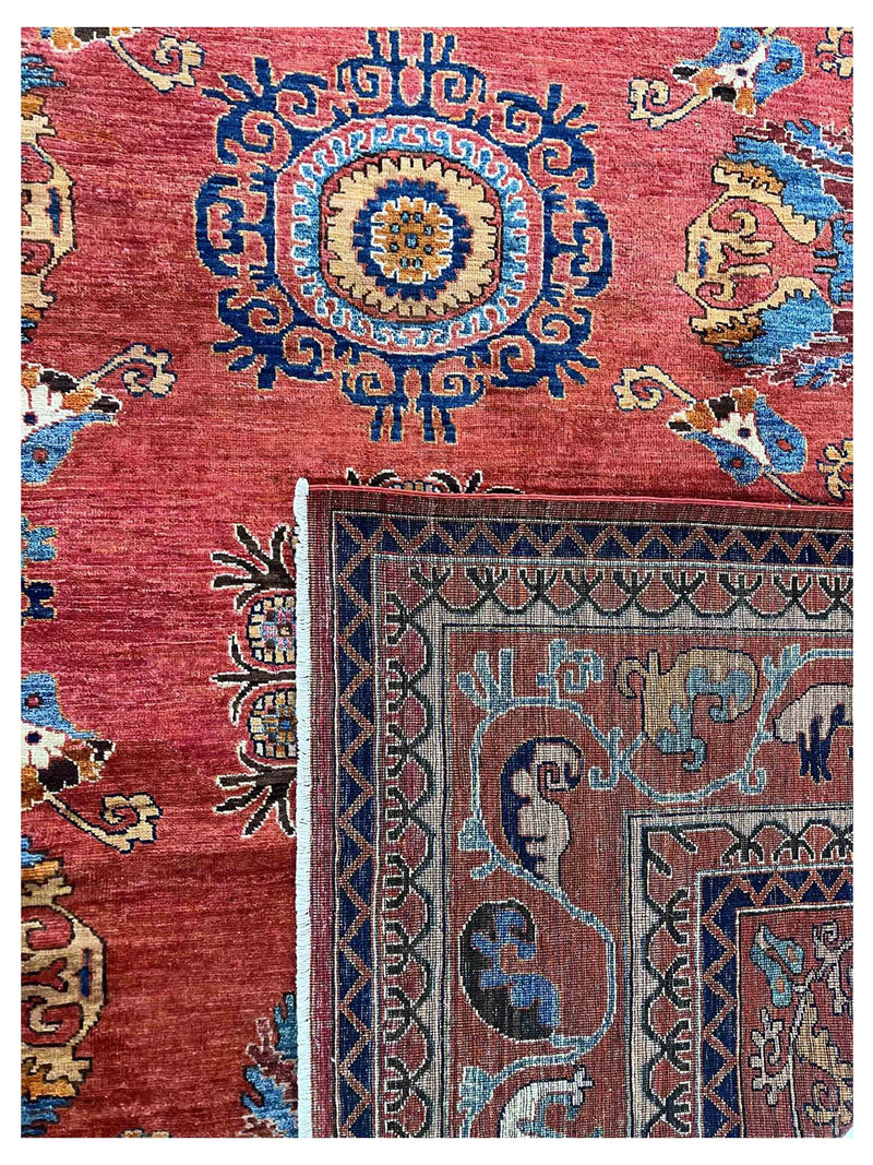 Pacific Humna 17367 Rust Red Traditional Hand Knotted Rug