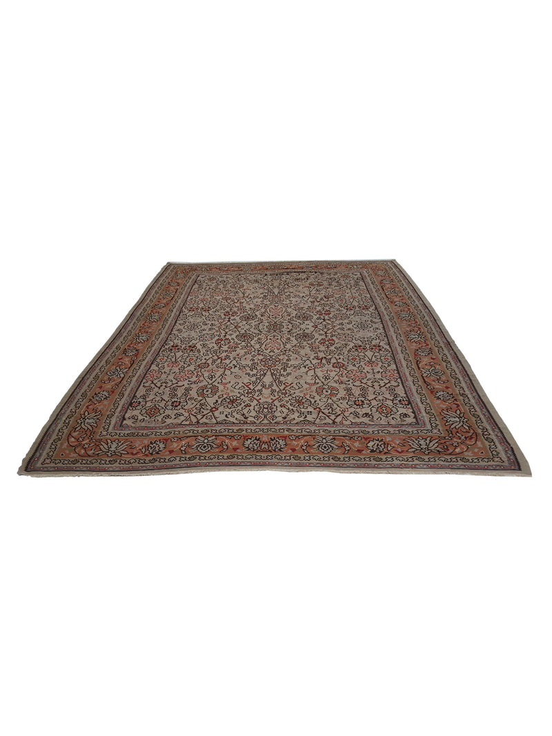 Fasa Antique Bessarabian Kilim 22707 Coral Orange Traditional Antique Rug