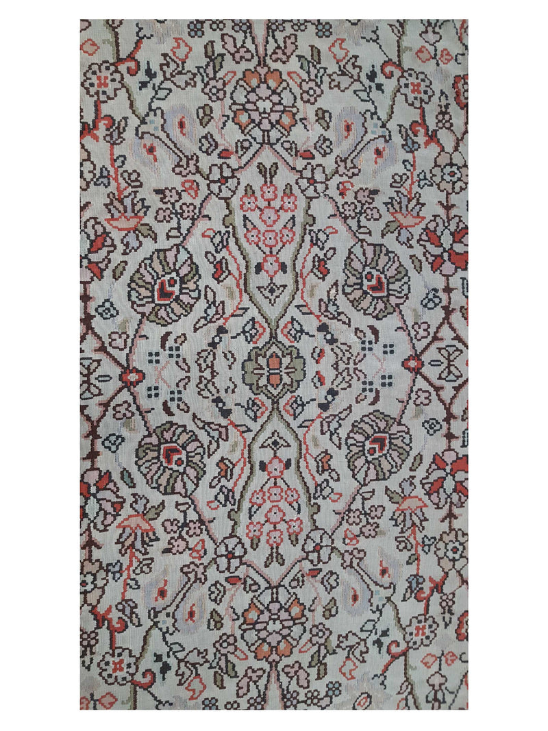 Fasa Antique Bessarabian Kilim 22707 Coral Orange Traditional Antique Rug