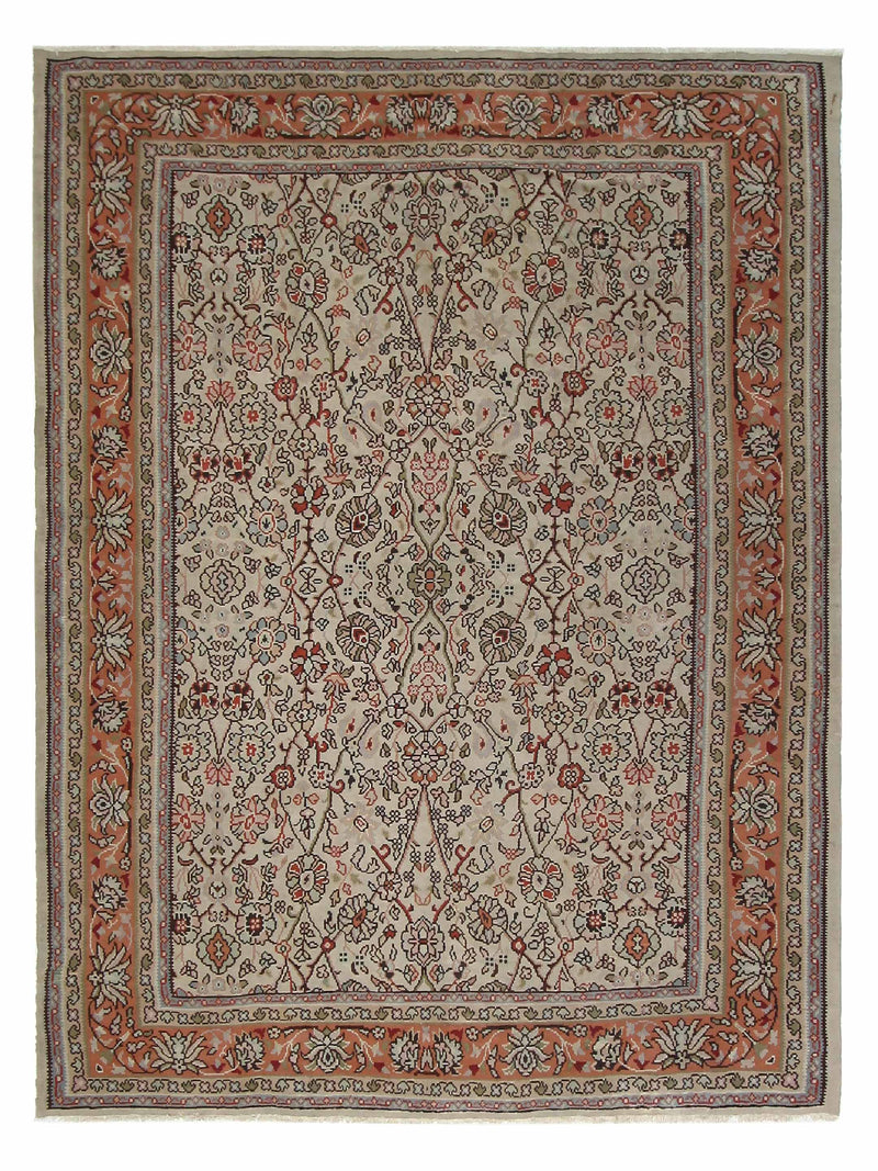 Fasa Antique Bessarabian Kilim  Coral Orange Traditional