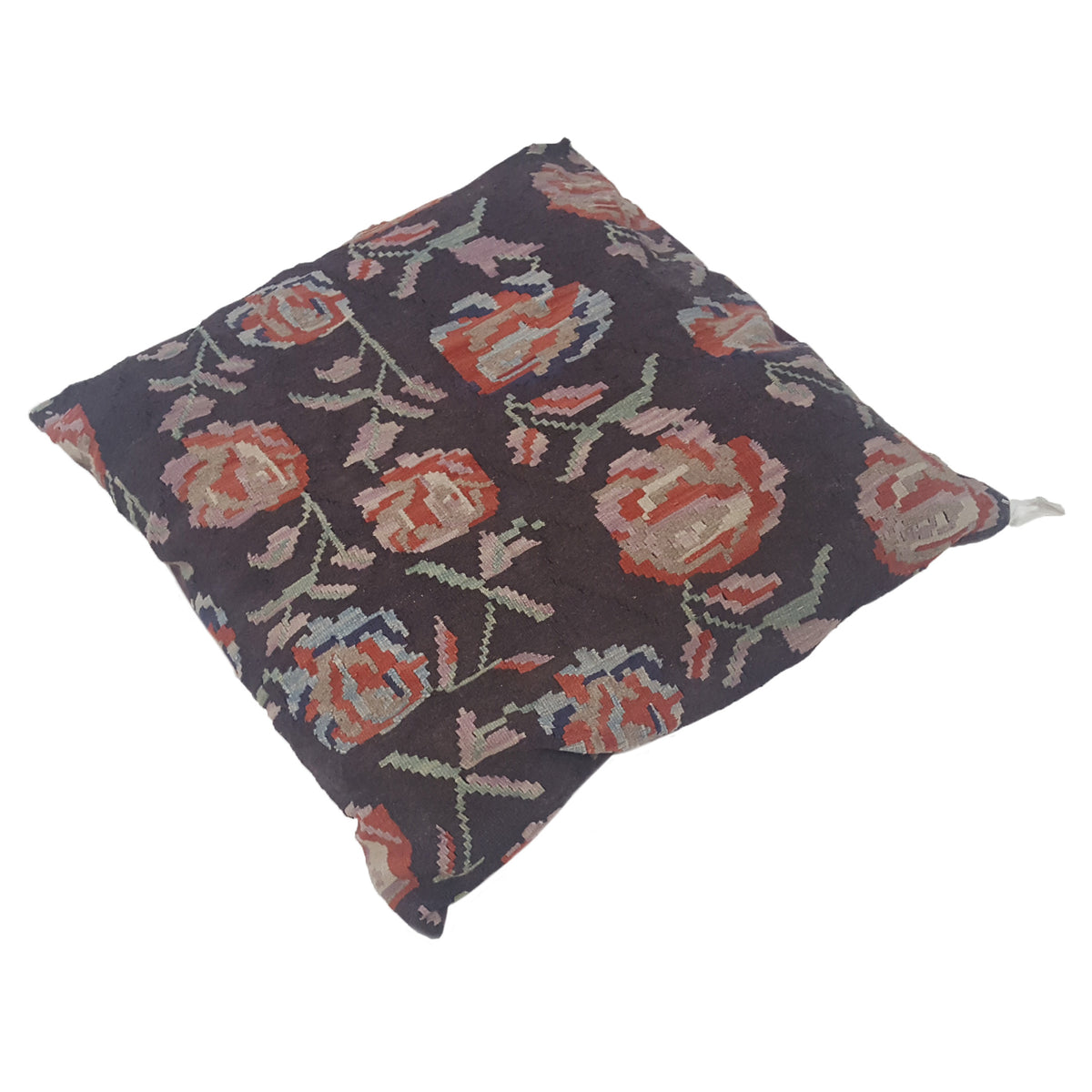 Pacific Turkish Pillow 23045 Brown Rose Hand Knotted Rug