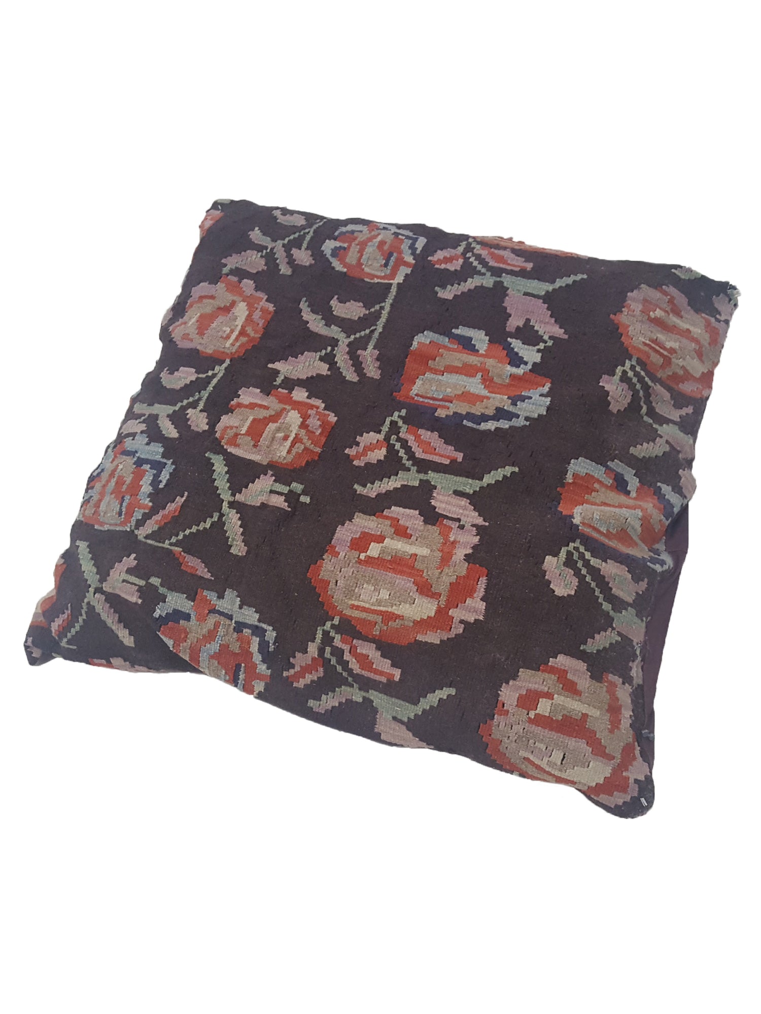 Pacific Turkish Pillow  Brown Rose Tapestry