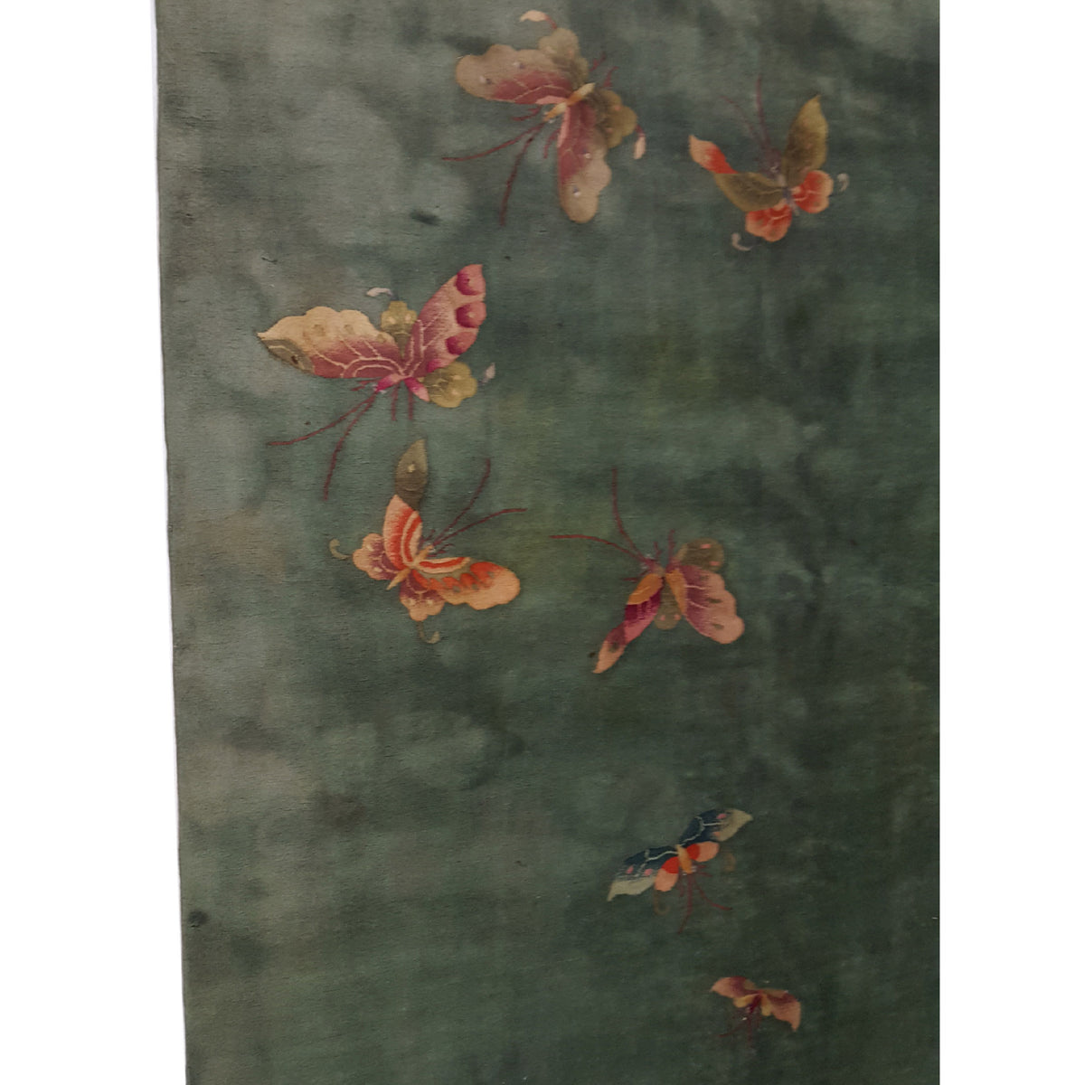 Pacific Art Deco 23048 Green Green Modern Hand Knotted Rug