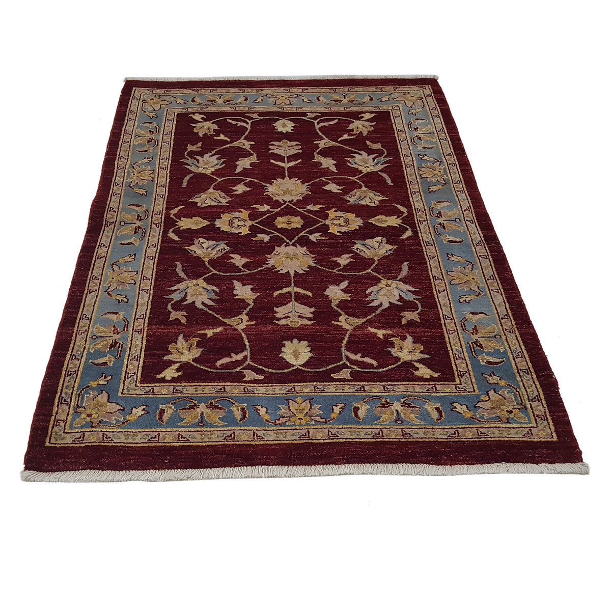Pacific Ziegler 26536 Red Lt.Blue Transitional Hand Knotted Rug