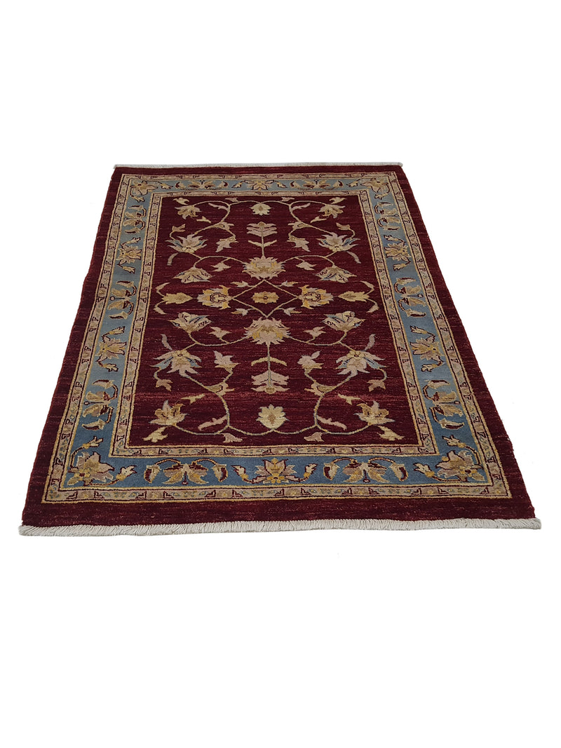 Pacific Ziegler 26536 Red Lt.Blue Transitional Hand Knotted Rug