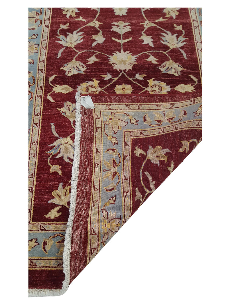 Pacific Ziegler 26536 Red Lt.Blue Transitional Hand Knotted Rug