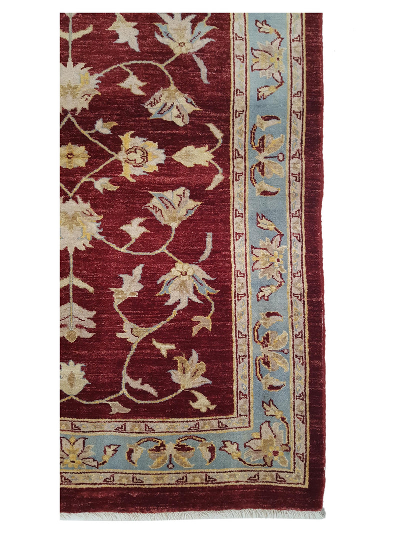 Pacific Ziegler 26536 Red Lt.Blue Transitional Hand Knotted Rug