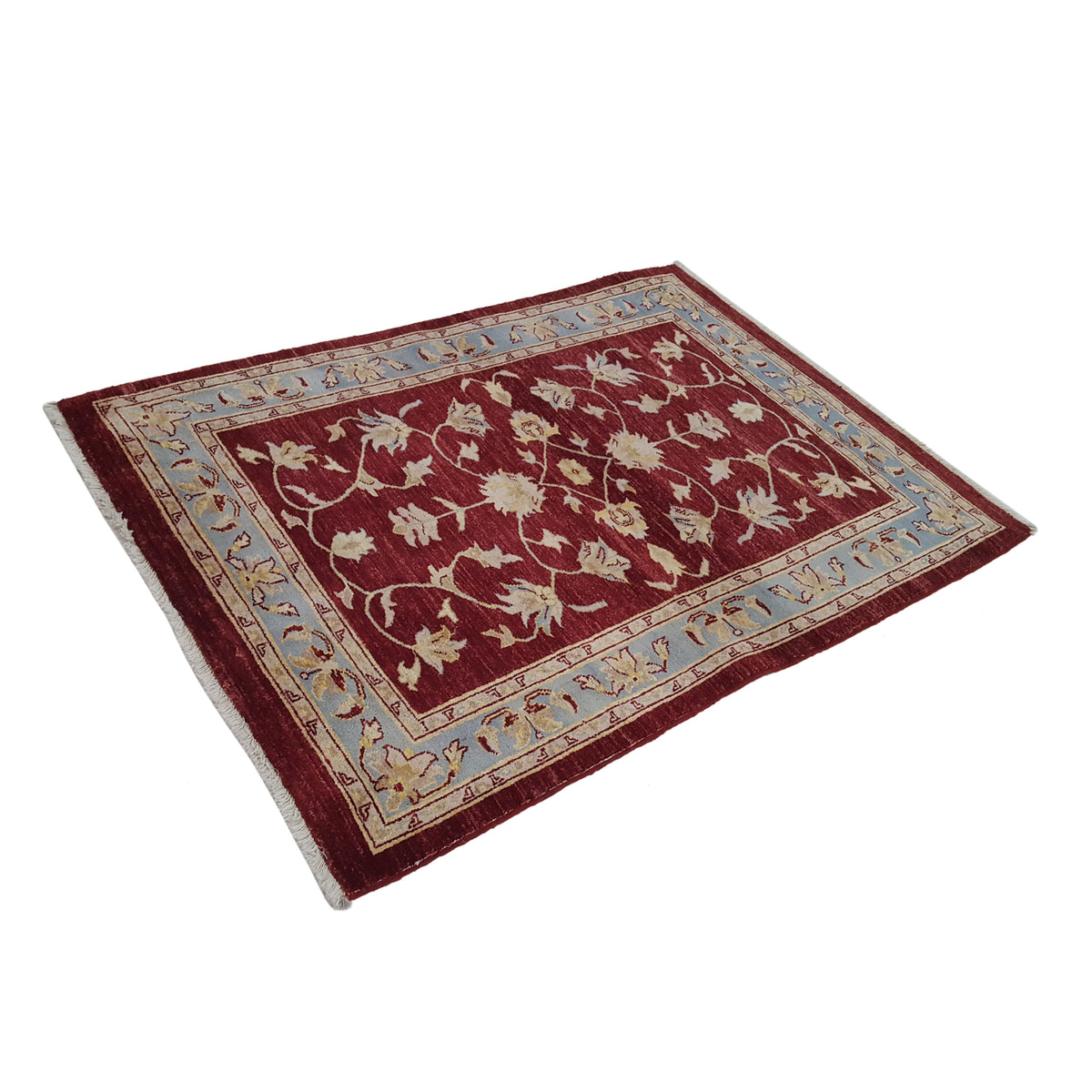 Pacific Ziegler 26536 Red Lt.Blue Transitional Hand Knotted Rug