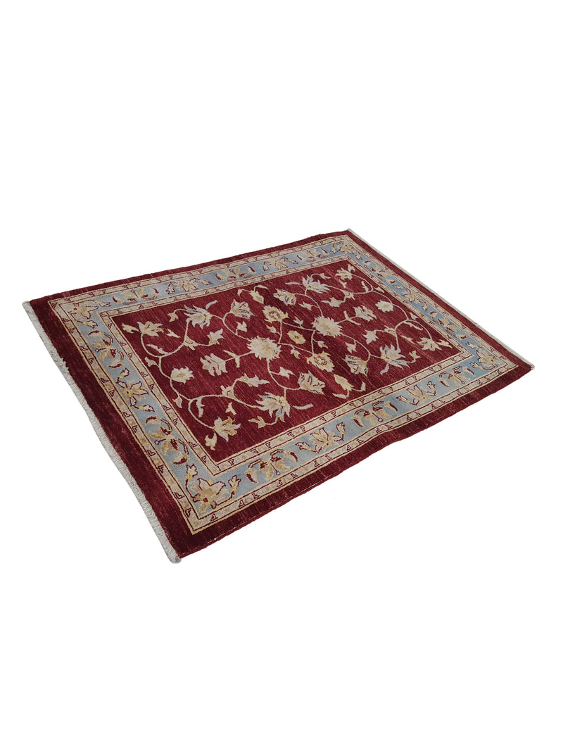Pacific Ziegler 26536 Red Lt.Blue Transitional Hand Knotted Rug