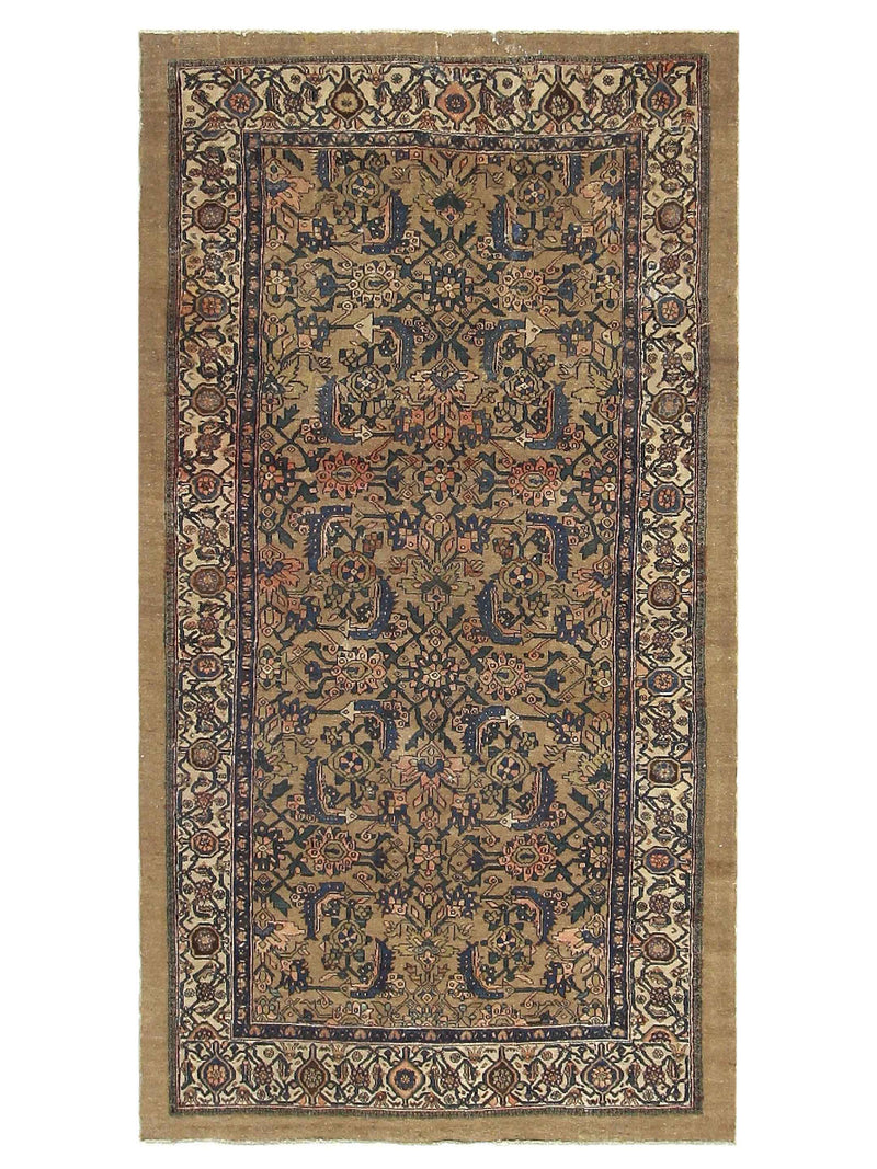 Fasa Antique Serab - Camel Hair  Brown Ivory Traditional