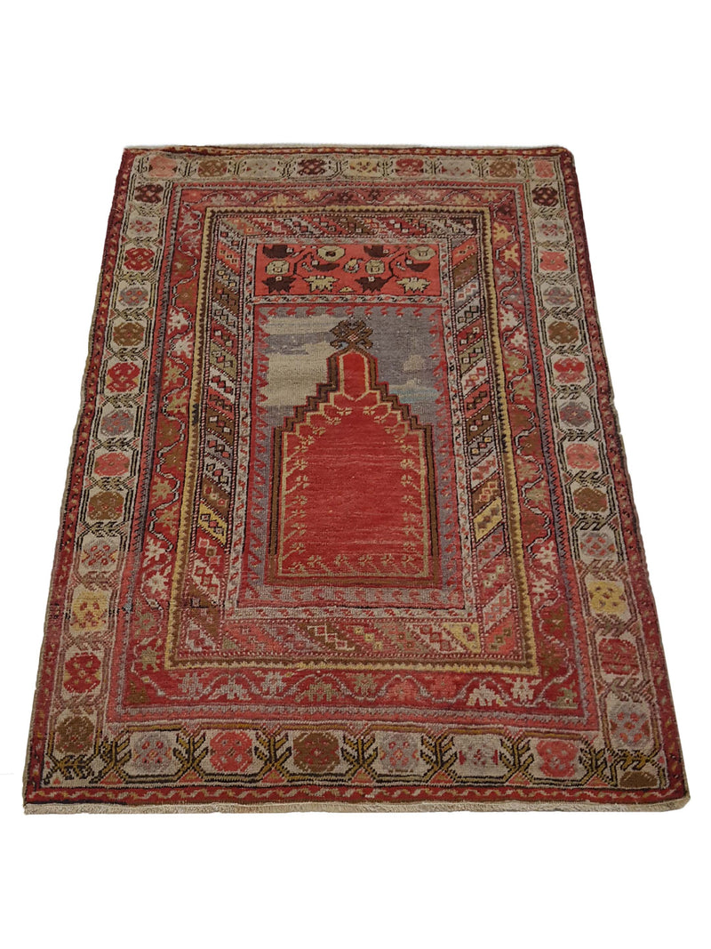 Fasa Antique Pryer 26603 Rust Ivory Traditional Antique Rug