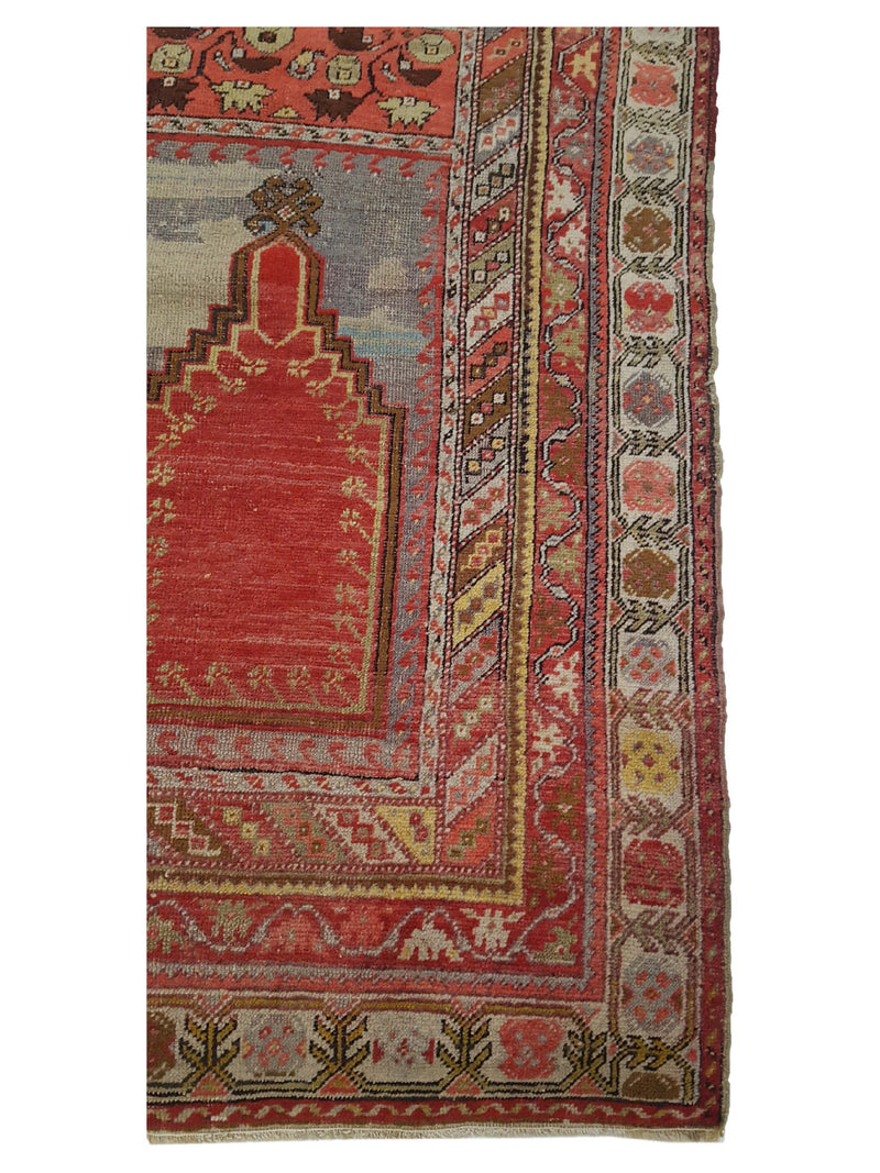 Fasa Antique Pryer 26603 Rust Ivory Traditional Antique Rug