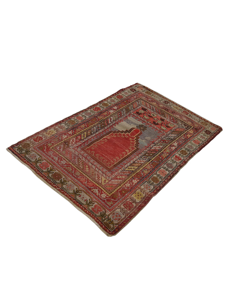 Fasa Antique Pryer 26603 Rust Ivory Traditional Antique Rug