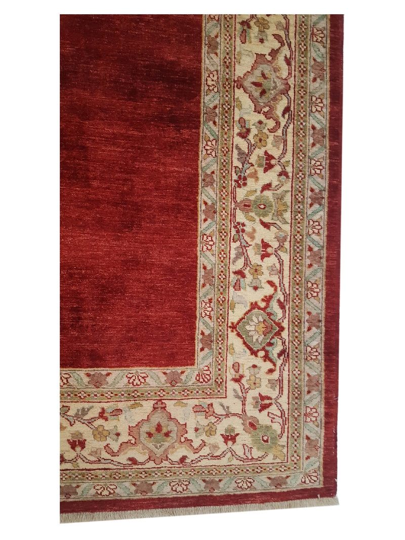 Pacific Ziegler 26678 Red Gold Transitional Hand Knotted Rug