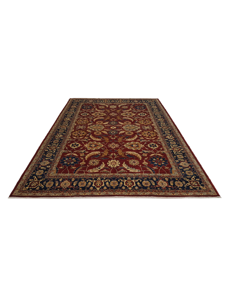 Pacific Ziegler 26691 Red Blue Transitional Hand Knotted Rug