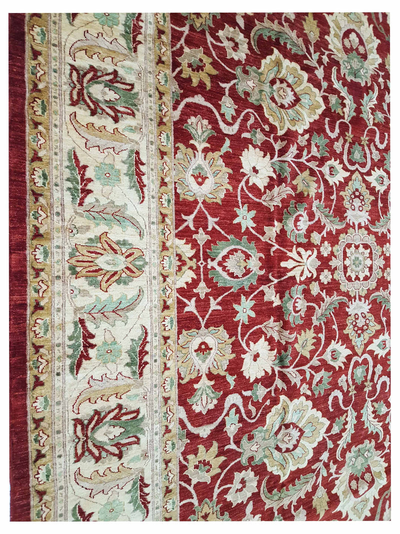 Pacific Ziegler 26704 Red Gold Transitional Hand Knotted Rug