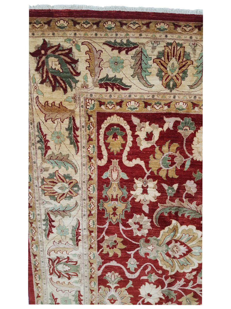 Pacific Ziegler 26704 Red Gold Transitional Hand Knotted Rug
