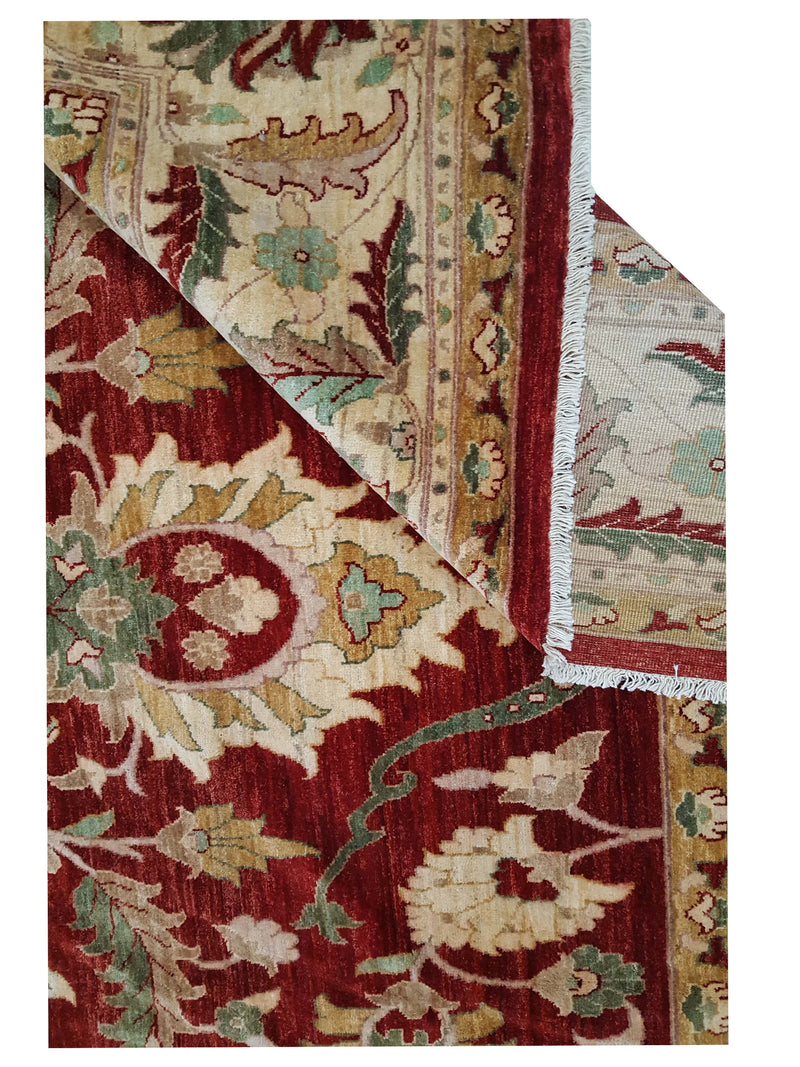 Pacific Ziegler 26704 Red Gold Transitional Hand Knotted Rug