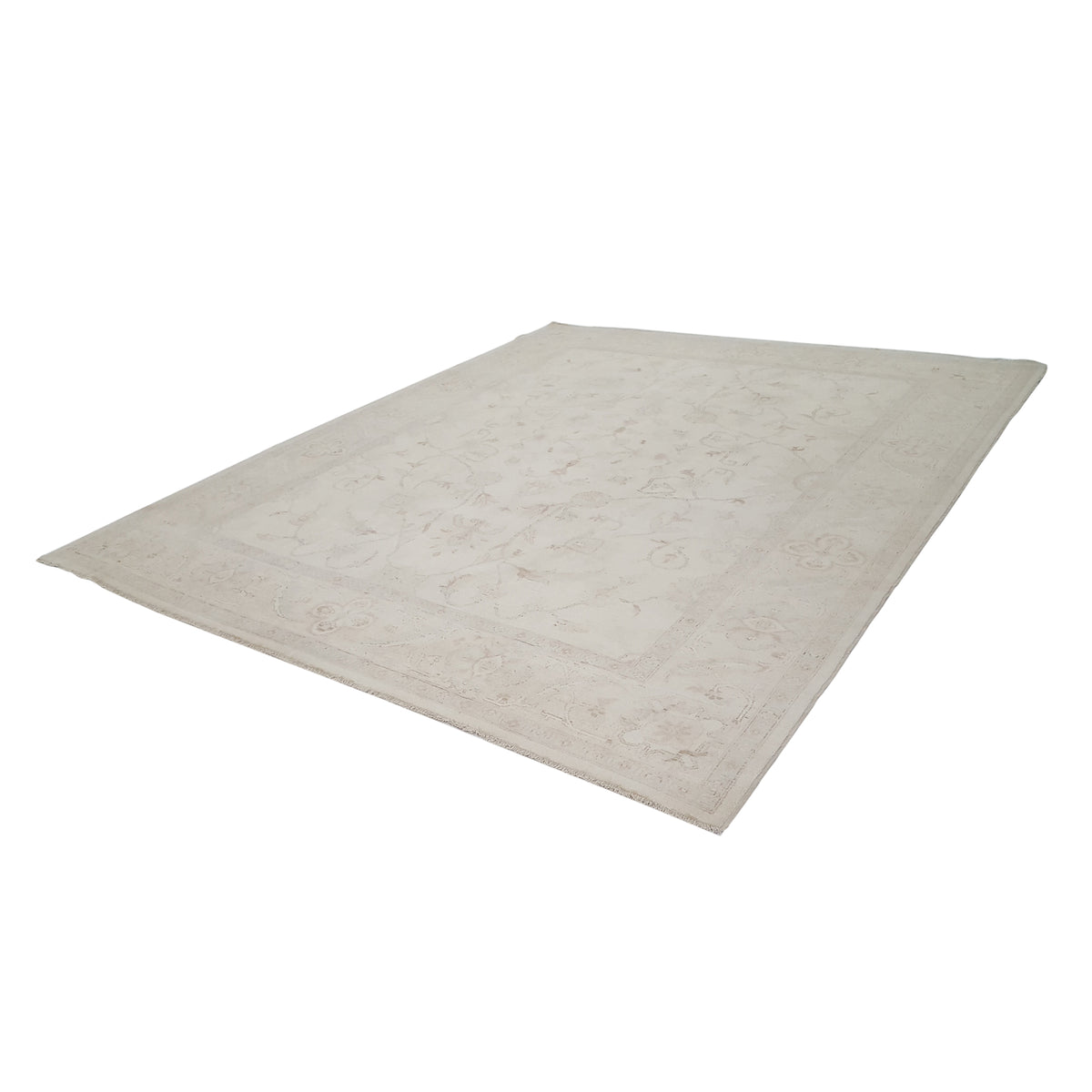 Pacific Ziegler 26729 Ivory Ivory Transitional Hand Knotted Rug