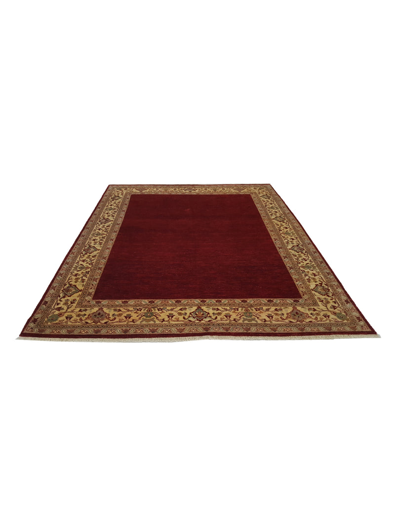 Pacific Ziegler 26737 Red Ivory Transitional Hand Knotted Rug