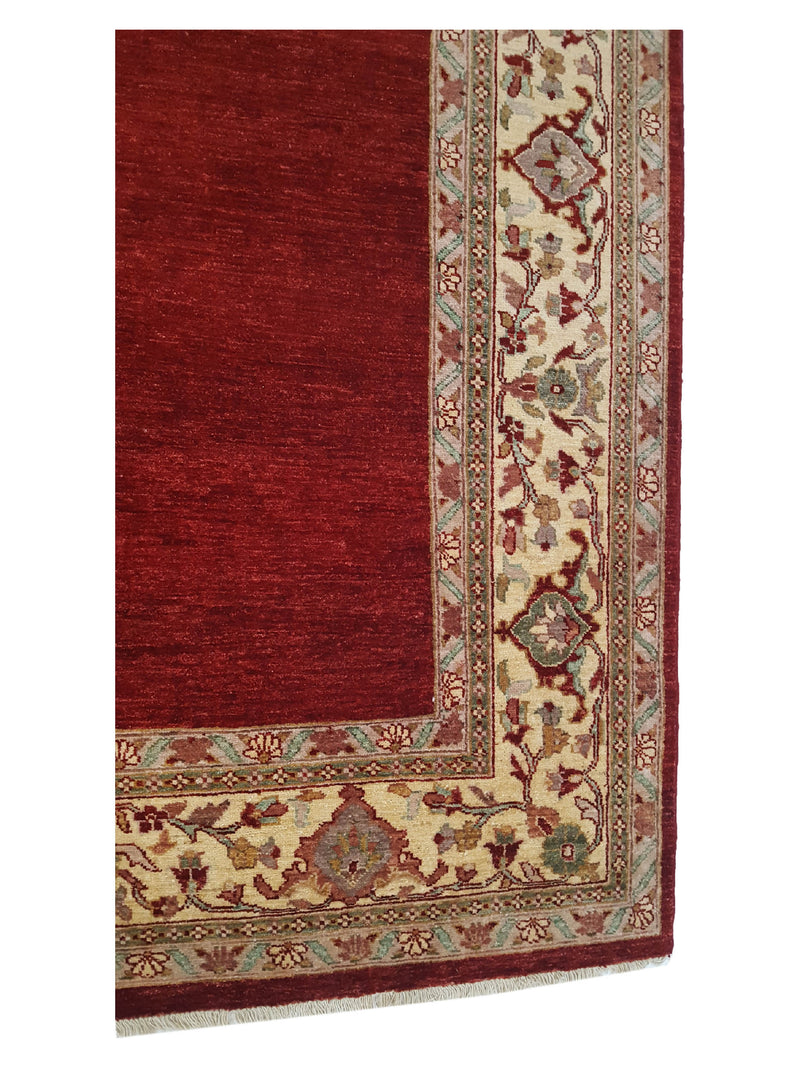Pacific Ziegler 26737 Red Ivory Transitional Hand Knotted Rug
