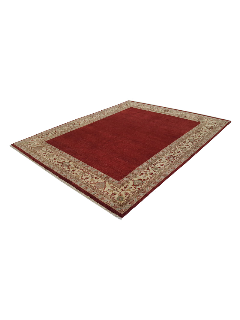 Pacific Ziegler 26737 Red Ivory Transitional Hand Knotted Rug