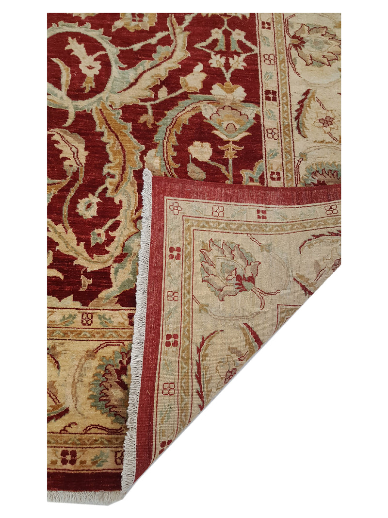 Pacific Ziegler 26838 Red Gold Transitional Hand Knotted Rug