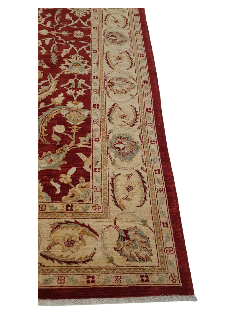 Pacific Ziegler 26838 Red Gold Transitional Hand Knotted Rug