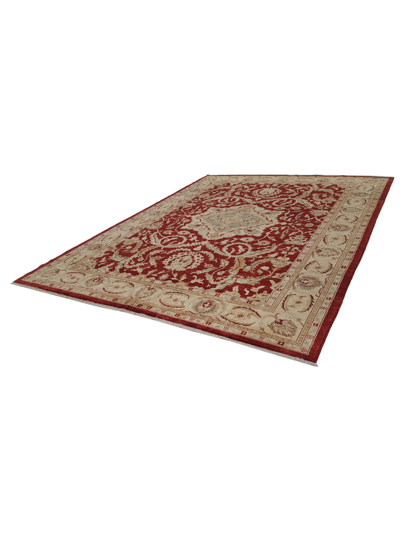 Pacific Ziegler 26838 Red Gold Transitional Hand Knotted Rug