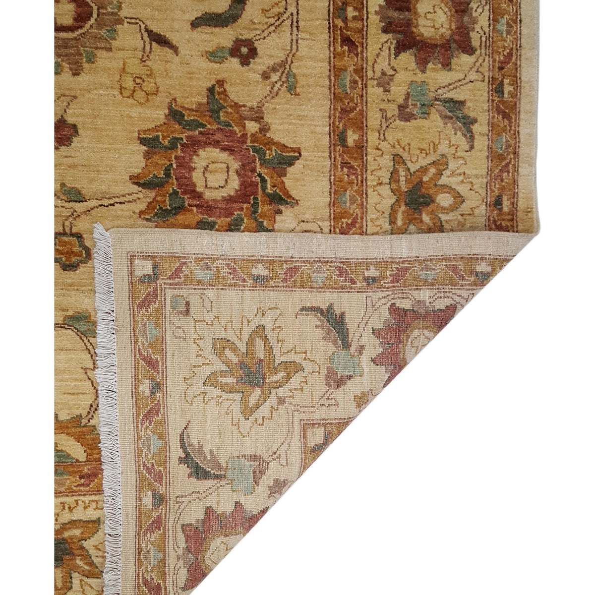 Pacific Ziegler 26926 Ivory Gold Transitional Hand Knotted Rug