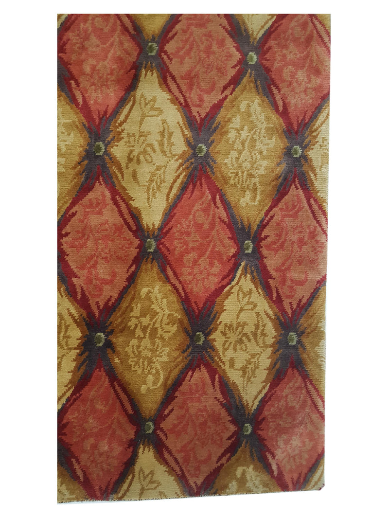 Pacific Gouri Ganga 27107 Multi Gold Modern Hand Knotted Rug