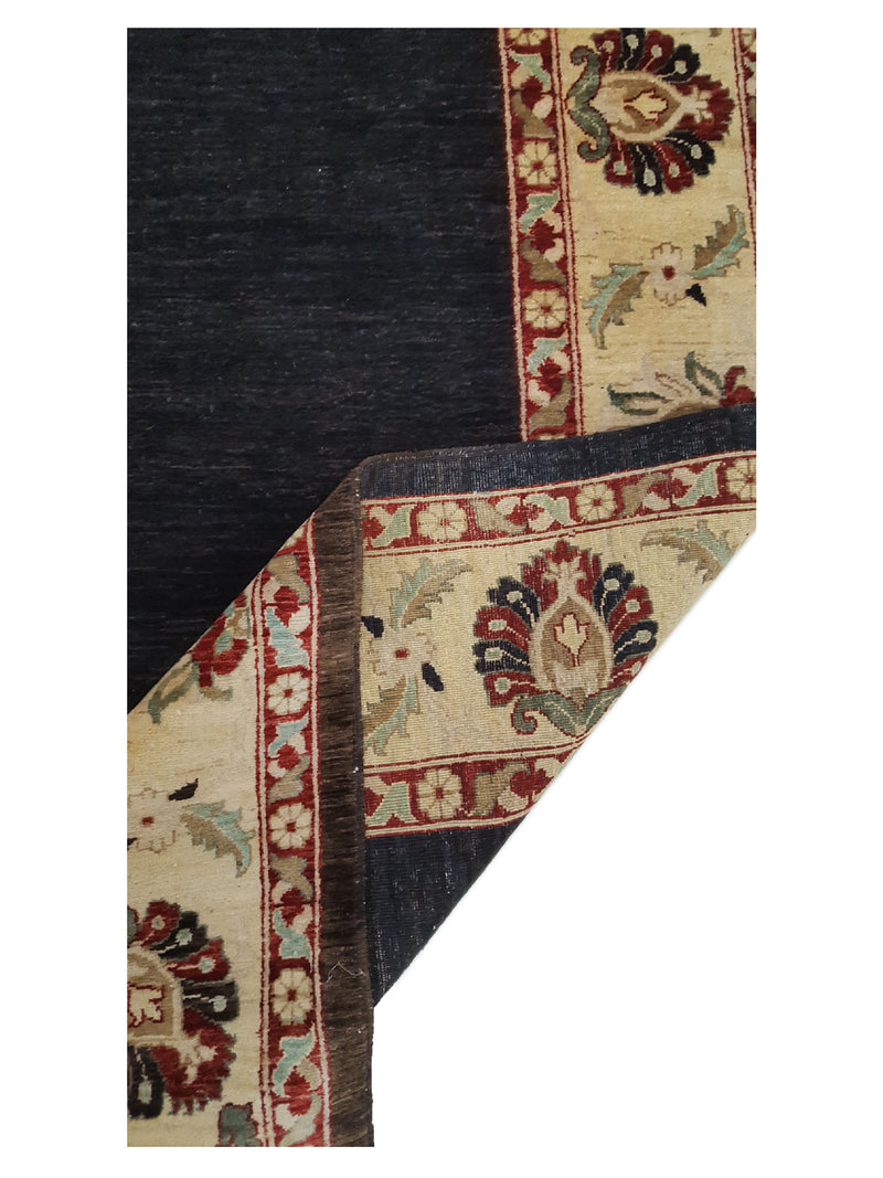 Pacific Ziegler 27478 Black Ivory Transitional Hand Knotted Rug