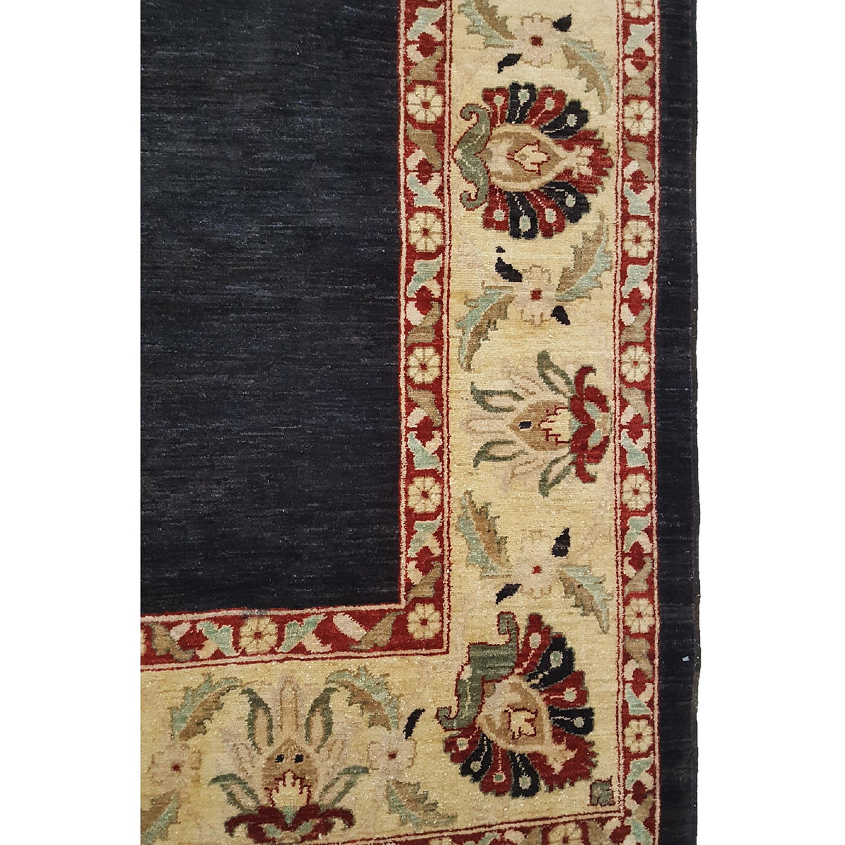 Pacific Ziegler 27478 Black Ivory Transitional Hand Knotted Rug